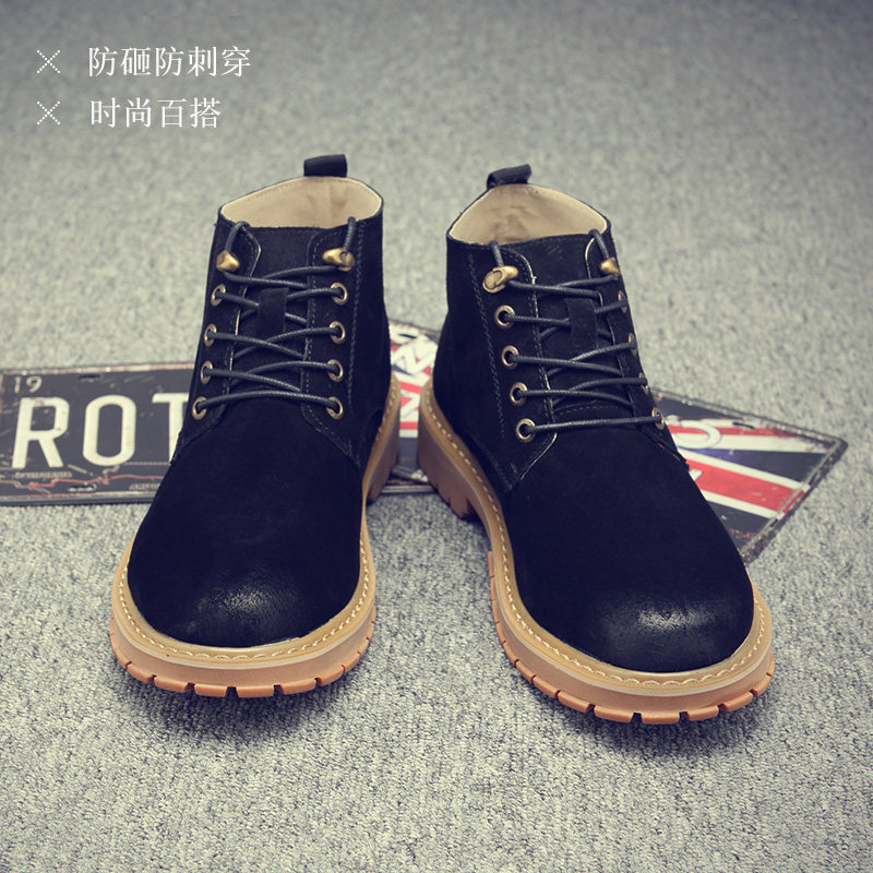 Labor insurance shoes men's steel toe anti-smashing anti-puncture safety men's lightweight deodorant welder special construction site work shoes