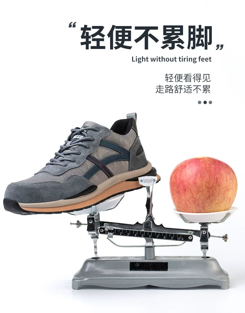 Labor protection shoes for men, safe winter lightweight work shoes, anti-smash and anti-puncture construction site shoes with steel plate and steel toe for men