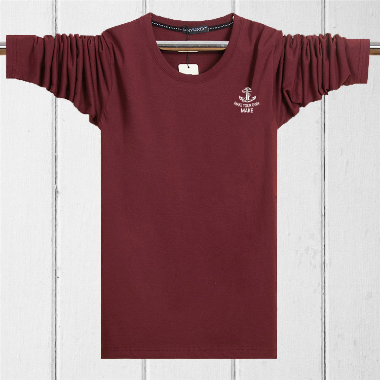 Đặc biệt hàng ngày cotton cộng với phân bón để tăng nam t-shirt dài tay thêm lớn kích thước của nam giới t-shirt chất béo lớn chất béo lớn t-shirt