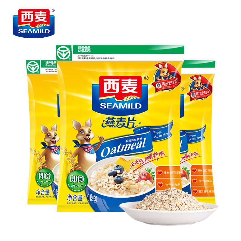 绿色食品认证，6斤！ 西麦 即食代餐纯燕麦片