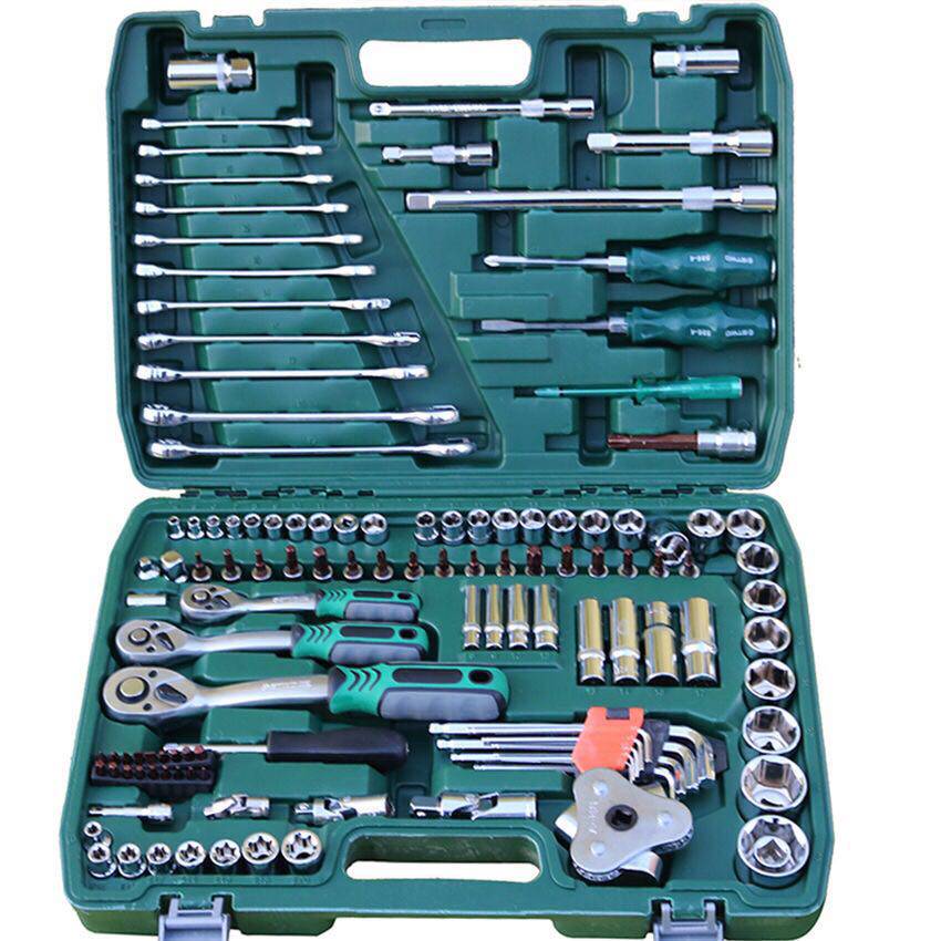 Auto Repair Tools Complete Set Auto Repair 150 Pieces 121 Piece Casing Sleeve Ratchet Wrench Toolbox Set