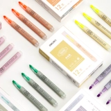 Флуоресцентный обучающий желтый вместительный и большой маркер для школьников, широкая цветовая палитра