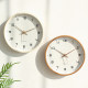 Mjk Simple Solid Wood Clock Wall Clock Living Room 2026 New Model Home Silent Clock Wall Hanging Quartz Clock