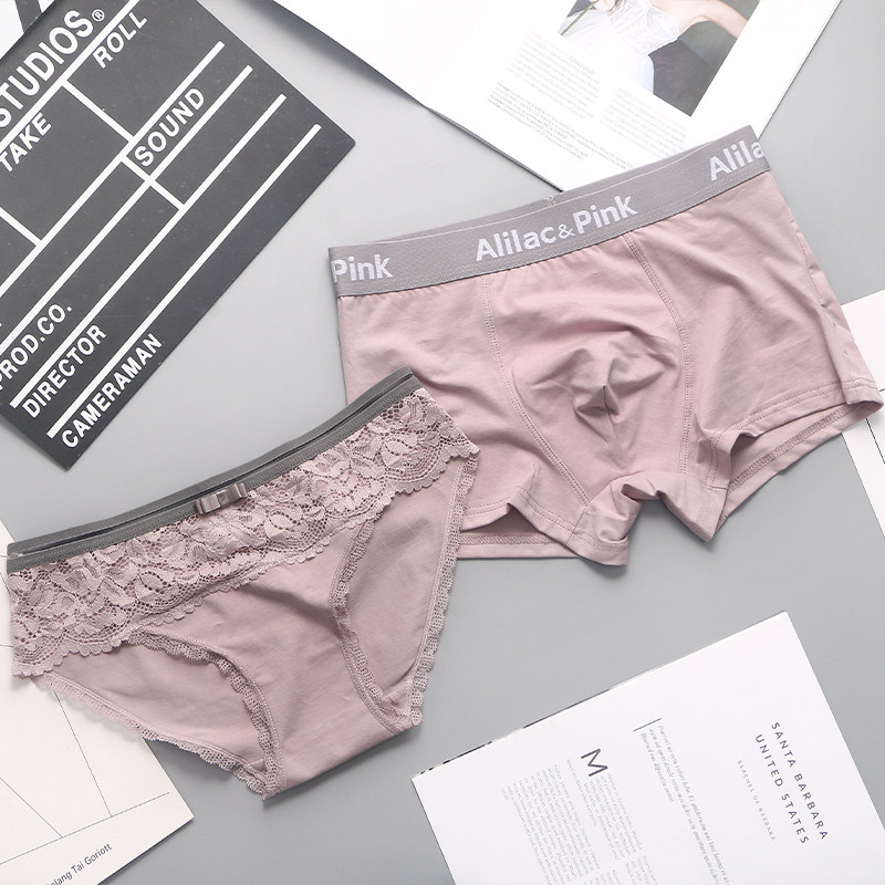 Japanese couple's underwear pure cotton double tempting for men and women lovers of underwear Passion Fire Spice suit Two clothes