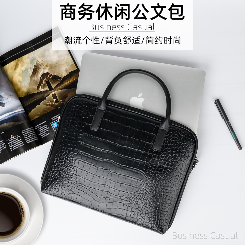 Laptop laptop bag 14 inch female and male suitable for Apple Lenovo air savior Dell Xiaomi ASUS 15 6Macbook13 3 good-looking business fashion shoulder messenger briefcase