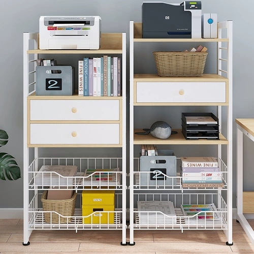 Многослойная книжная полка, настольный простой книжный шкаф для спальни, система хранения