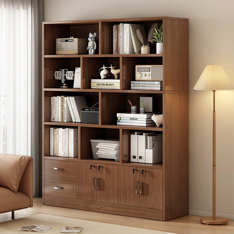 Bookcase office shelf floor FLOOR DUST CONTAINING CABINET CLOSE TO WALL CABINET LOCKER DISPLAY CABINET HOME BOOKCASE-TAOBAO