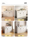 Drawer Cabinet for Bedroom Storage, Living Room Floor-Standing Cabinet, Cream-Style New Sofa Side Cabinet, Wall-Mounted Drawer Cabinet