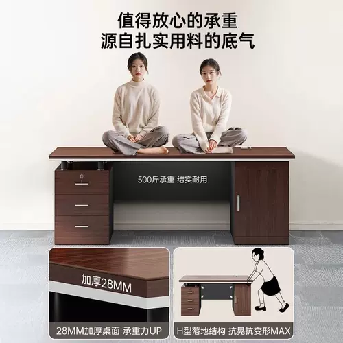 Комбинация офисного стола и стула для персонала, простой современный стол для босса, настольный компьютерный стол для одной станции