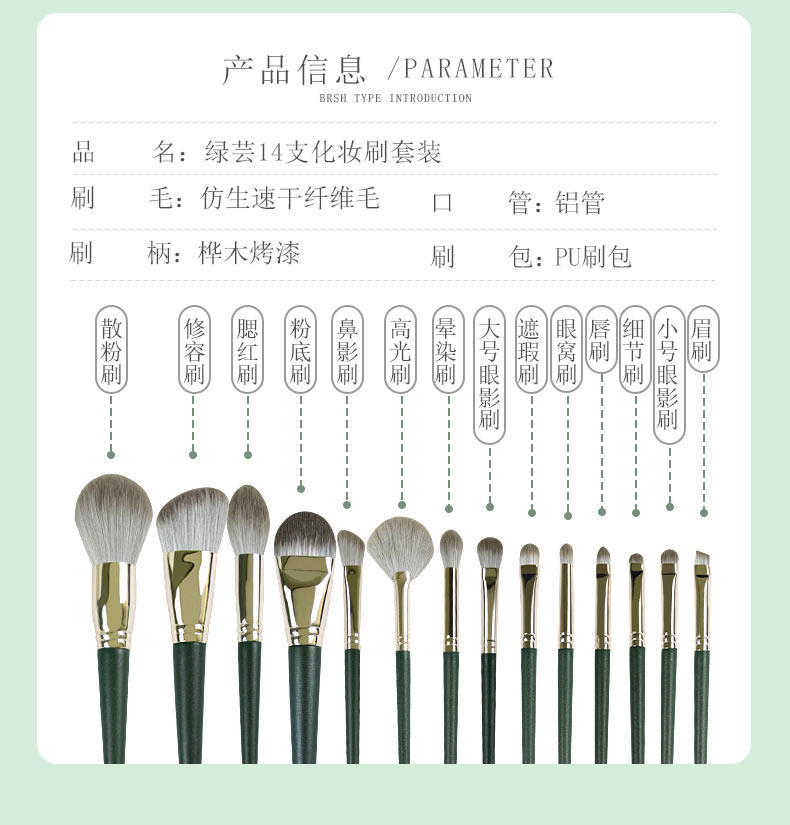 李佳埼推荐化妆刷套装眼影散粉眉刷粉底腮红高光遮瑕琦套刷子超柔详情6