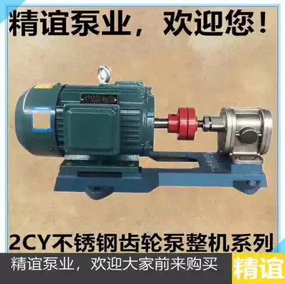 High temperature Electric stainless steel gear oil pump 2CY-3 2 5 self-priming pump food hygiene pump configuration 4KW machine