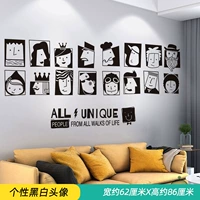 Персонализированный черно -белый аватар