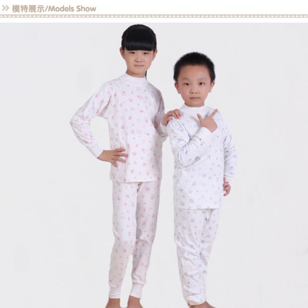 Xiao Qinglong trẻ em mùa thu và mùa đông cotton trắng một nửa cổ cao đồ lót nhiệt bé trai và cô gái cotton mỏng phần quần áo mùa thu quần lót trẻ em