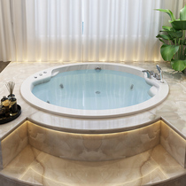 Round bathtub Embedded home double bathroom Couple adult tub Large constant temperature surf massage acrylic