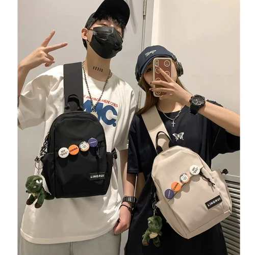 Сумка через плечо, нагрудная сумка для отдыха, японская сумка на одно плечо для влюбленных, Гонконг