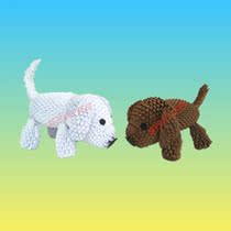 Puppy triangle insert handmade three-dimensional origami material package childrens puzzle DIY