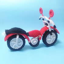 Motorcycle triangle insert handmade origami material package Children DIY competition gift creative puzzle