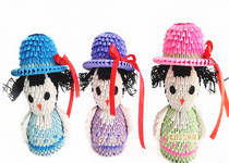 Childrens puzzle triangle insert handmade origami material package fork girl DIY semi-finished creative kindergarten