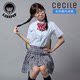 C brand CECILE Japan jk uniform pointed collar shirt girls short-sleeved school uniform class service college style non-ironing shirt