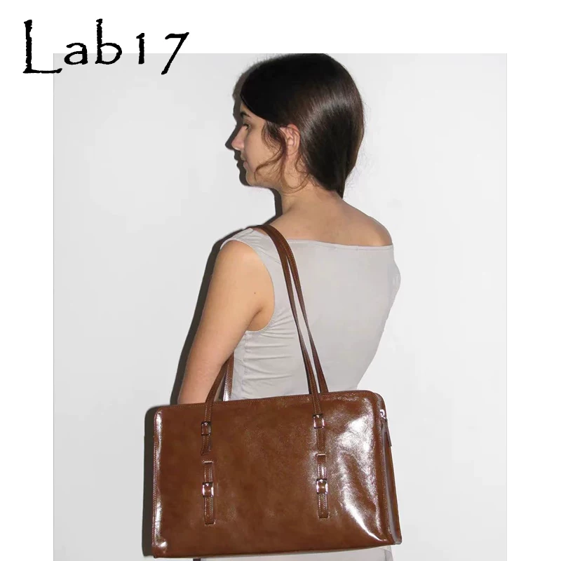 【Paloma Wool Designer Brand】Сумка tote с одним плечом из натуральной кожи коровьего кожаная без запаха, подлинная 24 новые масла воска