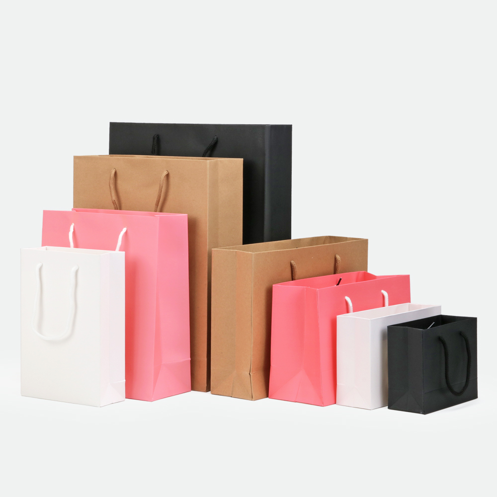 Kraft Paper Bag Clothing Shopping Handbag Clothing Ornament Gift Bag Spot Blank Customizable Print LOGO