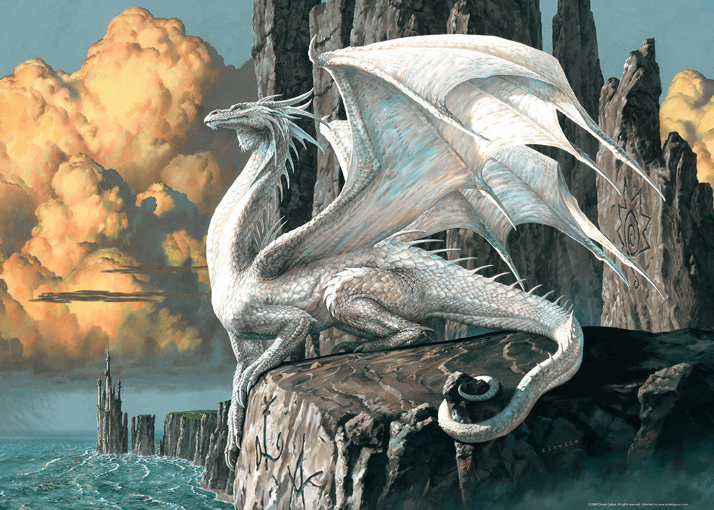 (spot) white dragon 1000 piece RAVENSBURGER German import puzzle adult