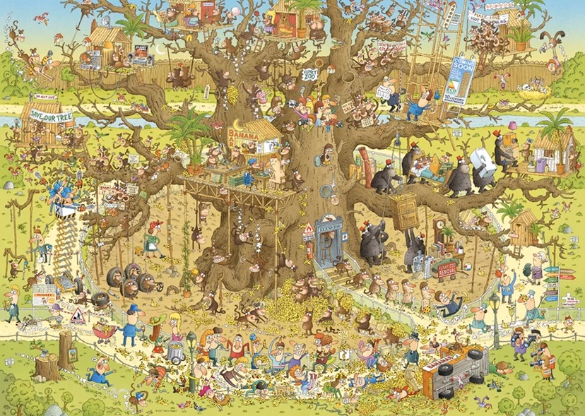 Импортная головоломка, (Физика), зоопарк, 1000 частей
