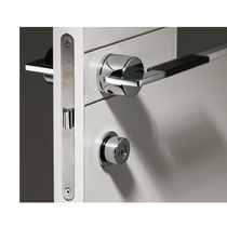 Japan kawajun original imported door lock indoor bedroom leather solid wood door handle split black simple lock