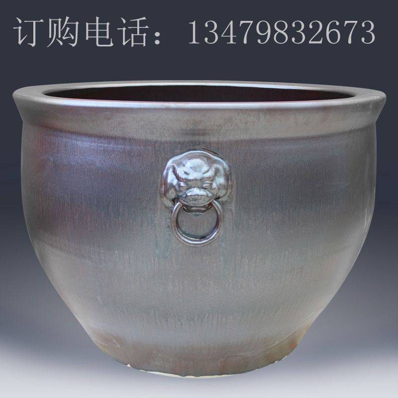 Jingdezhen ceramic large tank antique lion head turtle tank water lily tank extra large living room water tank goldfish tank courtyard tank