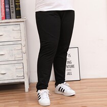 Suitable for fat people to wear pants fat mm200 catty women pants plus fattening up plus velvet sports pants loose straight