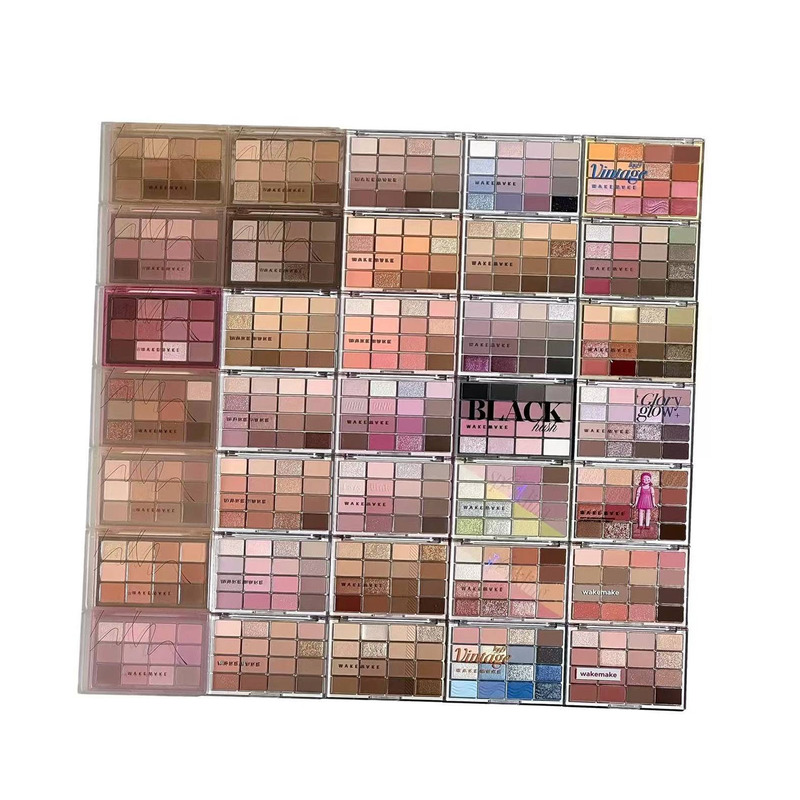 Korean Lazy Makeup Wakemake Eyeshadow Palette 16 Colors Natural Makeup Earth Tones Brightening Eye Shadow