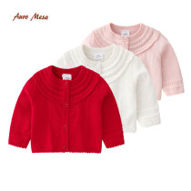 AuroMesa spring new female treasure knitwear lace round neck small shawl girls cotton out small cardigan