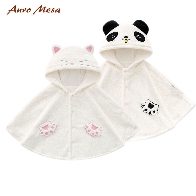 AuroMesa Baby Fall New Plush Cartoon Cape Woman Treasure Cute Even Cap Windproof Cloister Warm Jacket