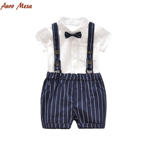 Auro Mesa mens baby bag fart braces shorts Two sets Summer short sleeves Triangle Harvest baby summer clothes