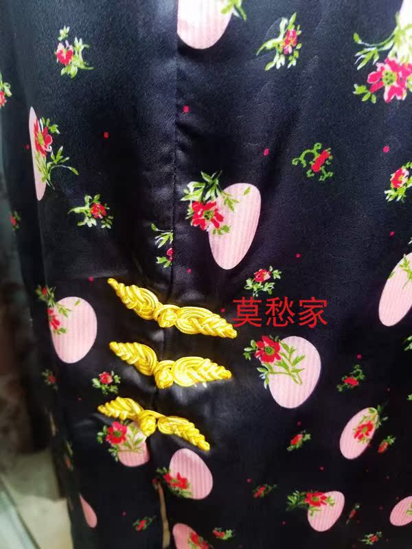 S-LB retro phong cách Trung Quốc Trung Quốc sườn xám thêu nút in in túi đeo chéo hông váy LWFS184022 - Váy chân váy xếp ly