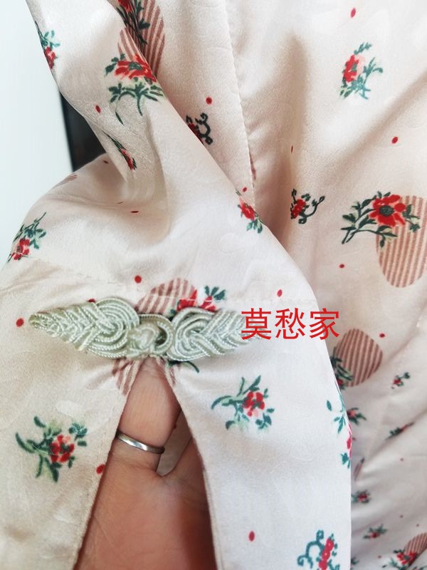 S-LB retro phong cách Trung Quốc Trung Quốc sườn xám thêu nút in in túi đeo chéo hông váy LWFS184022 - Váy chân váy xếp ly