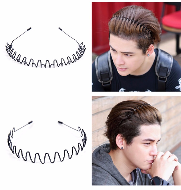 Mũ trùm đầu nam Đầu Nhật Bản và Hàn Quốc headband chống trượt sóng Hàn Quốc thể thao xu hướng đơn giản băng đô kẹp tóc headband kẹp nơ