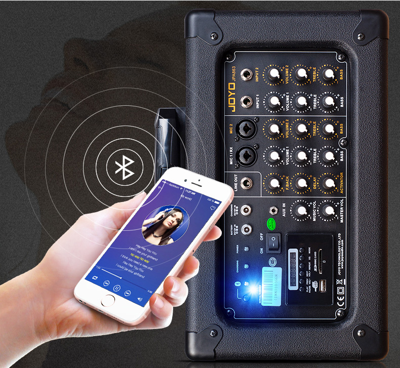 JOYO Zhuo Le jpa863 Loa Guitar Sạc Di động Ngoài trời Hát Bán Xe đẩy Khiêu vũ Square Loa Bluetooth - Loa loa loa jbl boombox 2