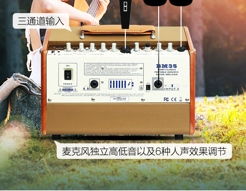 Loa guitar acoustic ballad hát hát ngoài trời sạc không dây di động Bluetooth card âm thanh ghi âm trực tiếp - Loa loa loa prosing