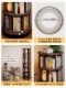 Naijia 360-Degree Rotatable Bookshelf Solid Wood Bookcase Living Room Corner Floor-Standing Storage Rack Wall-Mounted Integrated Storage Rack