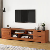 Simple TV cabinet solid wood colour modern minimalist small family type new TV table Put TV enclosure combined wall cabinet