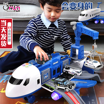 Airplane toys childrens toy car little boy 3 years old 4 oversize resistant deformation boy baby puzzle multi-function