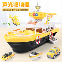 Oversized ship toy car childrens puzzle music loading rail aircraft model boy boy alloy car