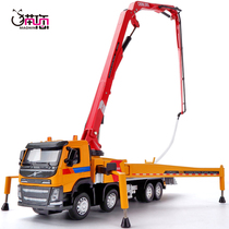 Cement pump truck toy vehicle delivery pump model simulation alloy engineering vehicle concrete pouring mixer truck
