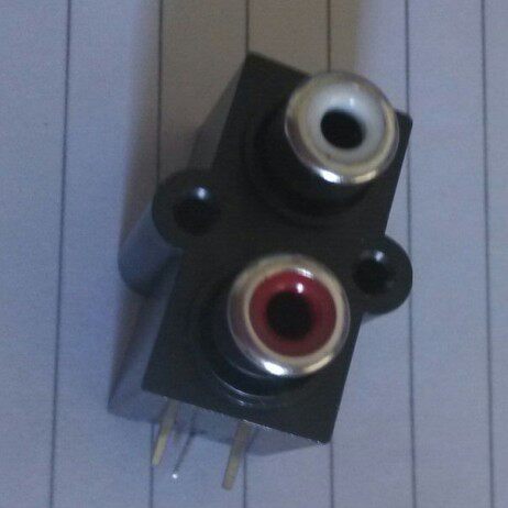 Audio accessories 2 holes Lotus seat audio input and output interface AV to weld their own buy 2 send 1