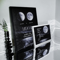 The moon on the day of your birth Tanabata Valentines Day send diy handmade custom birthday gifts for boyfriends and girlfriends