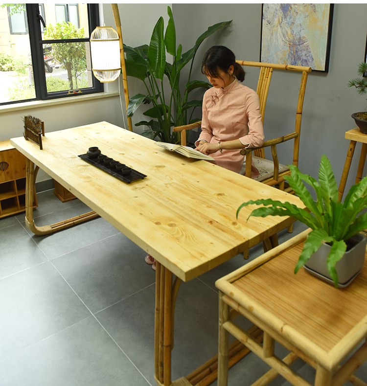 Mới Trung Quốc bàn trà gỗ rắn kết hợp phòng trà B & B tre nội thất Bàn trà Zen hiện đại đơn giản bàn trà tre - Bàn trà mẫu bàn sofa đẹp