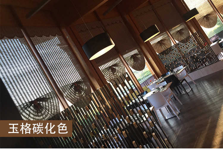 Шторы рулонные 定制日式竹帘窗帘卷帘遮阳升降扇形帘成品罗马帘酒店饭店竹门帘 Old GE plait