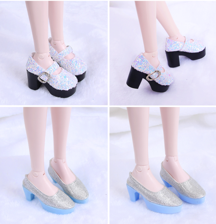 Ye Luoli búp bê 50 cm quần áo cao gót tóc pha lê giày dress cao đẳng thiết lập đêm loli phụ kiện đồ chơi cho con gái
