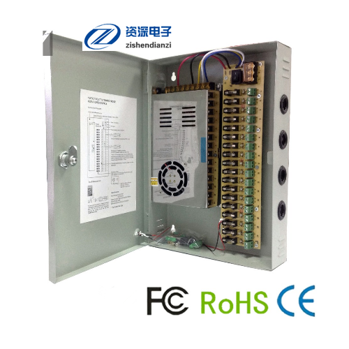 12V30A switching power supply, surveillance camera centralized power supply, 18-way power box, LED weak current assembly box, 360W